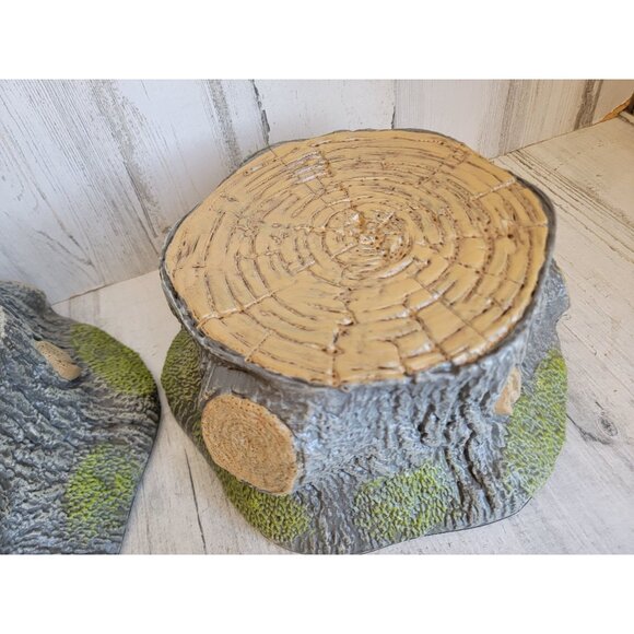 Platform tree stump moss woods plastic set home decor - Picture 8 of 9